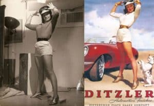 Classic War Time Pin Up Before & After Motor
