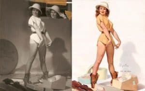 Classic War Time Pin Up Before & After Safari