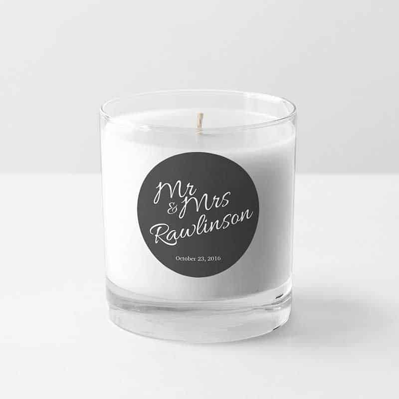 wedding candle sticker