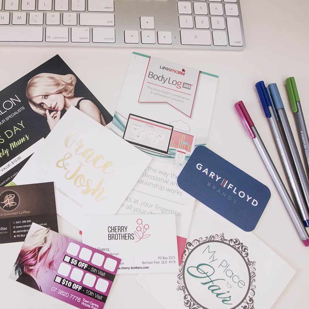 graphic design services for flyers, brochures, business cards, annual reports, packaging and labels.