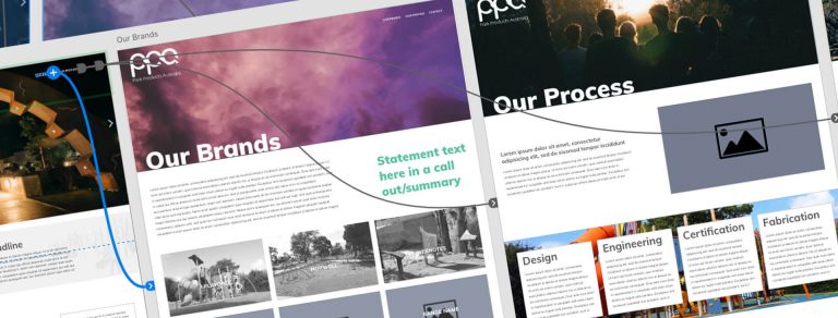 mockup in XD or photoshop for website design and development